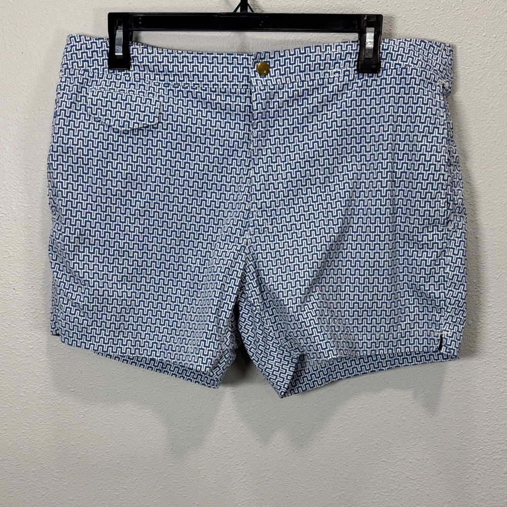 J. Crew Blue and White Patterned Swimwear